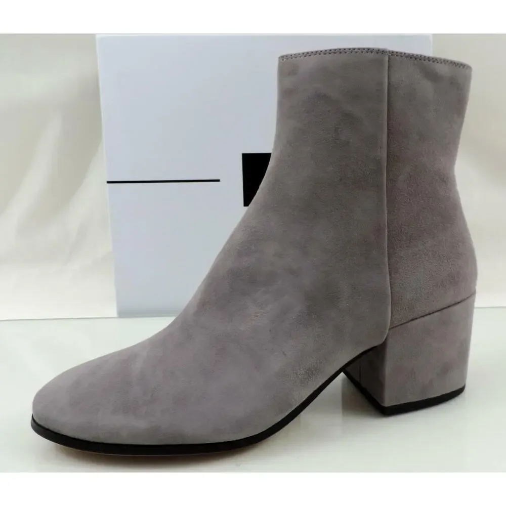 Women's Shoes Dolce Vita Maude Block Heel Ankle Boots Smoke Grey Suede